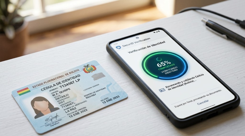 Carga de cédula boliviana en el formulario KYC de Mi Casino